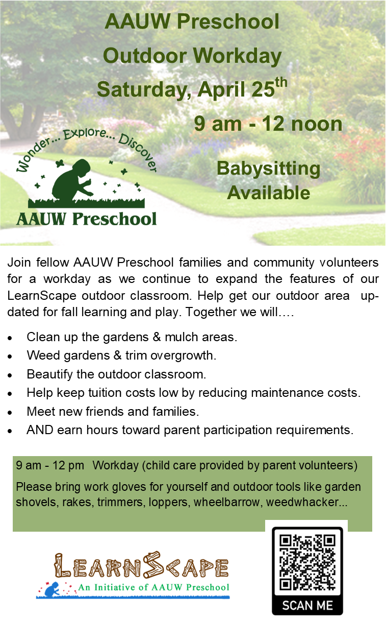 April Outdoor Workday